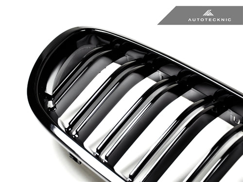 AutoTecknic Dual-Slats Gloss Black Front Grille Set - F10 5-Series | M5 - Graveyard Performance