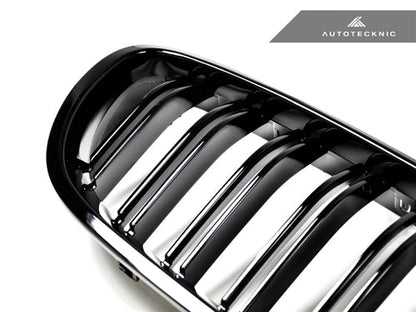 AutoTecknic Dual-Slats Gloss Black Front Grille Set - F10 5-Series | M5 - Graveyard Performance