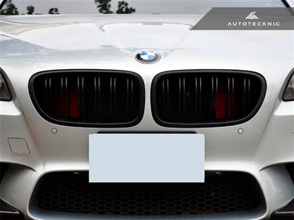 AutoTecknic Dual-Slats Stealth Black Front Grille Set - F10 5-Series | M5 - Graveyard Performance