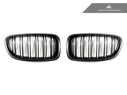 AutoTecknic Dual-Slats Stealth Black Front Grille Set - F10 5-Series | M5 - Graveyard Performance