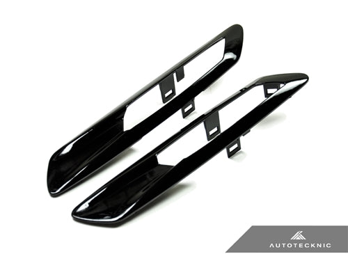 AutoTecknic Replacement Glazing Black Fender Light Trims - F10 Sedan/ F11 Wagon | 5 Series - Graveyard Performance