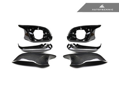 AutoTecknic Version III M-Inspired Dry Carbon Mirror Housing Kit - F22 2-Series | F30 3-Series | F32 4-Series | F87 M2 - Graveyard Performance