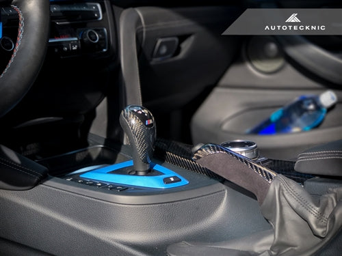 AutoTecknic Painted Alcantara Shift Console Trim - F80 M3 | F82/ F83 M4 M-DCT - Graveyard Performance