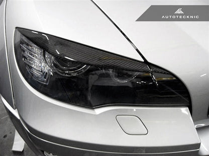 AutoTecknic Carbon Fiber Headlight Trim Set - E70 X5 / X5M | E71 X6 / X6M - Graveyard Performance