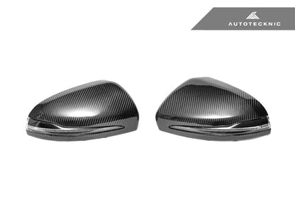 AutoTecknic Replacement Carbon Fiber Mirror Covers - Mercedes-Benz W205 C-Class | W222 S-Class - Graveyard Performance