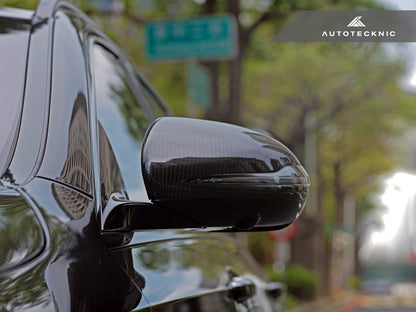 AutoTecknic Replacement Version II Dry Carbon Mirror Covers - Mercedes-Benz W205 C-Class - Graveyard Performance
