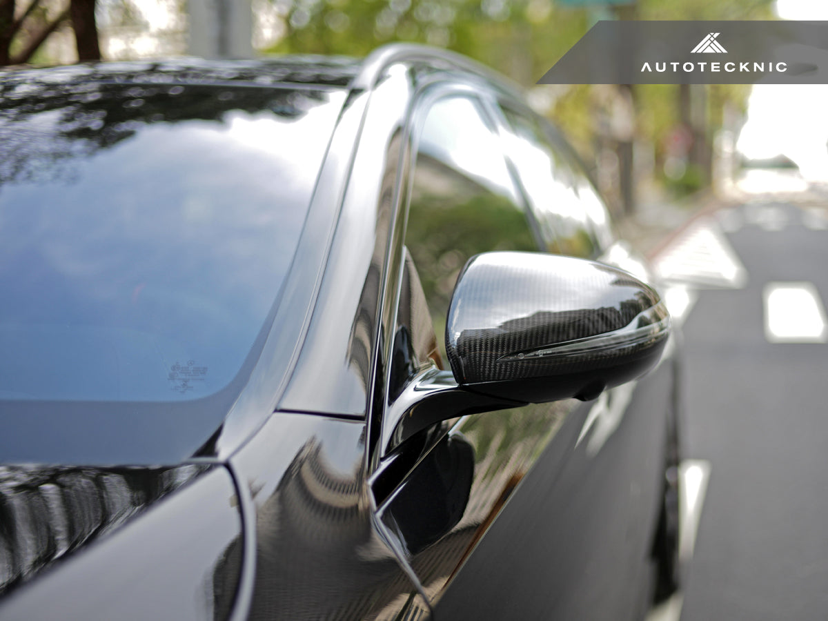 AutoTecknic Replacement Version II Dry Carbon Mirror Covers - Mercedes-AMG X290 GT43 | GT50 | GT53 | GT63
