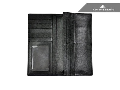 AutoTecknic Carbon Fiber Long Leather Wallet Pouch - Graveyard Performance