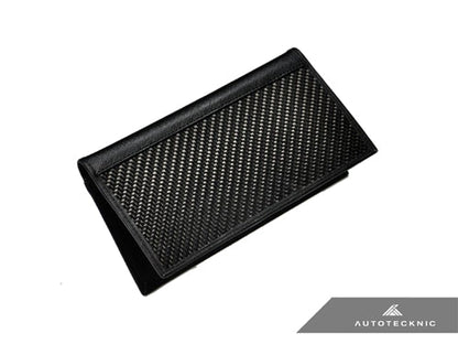 AutoTecknic Carbon Fiber Leather Checkbook Holder - Graveyard Performance