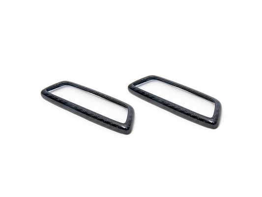 AutoTecknic Dry Carbon Front Seat Illuminated Emblem Surround Set - BMW M