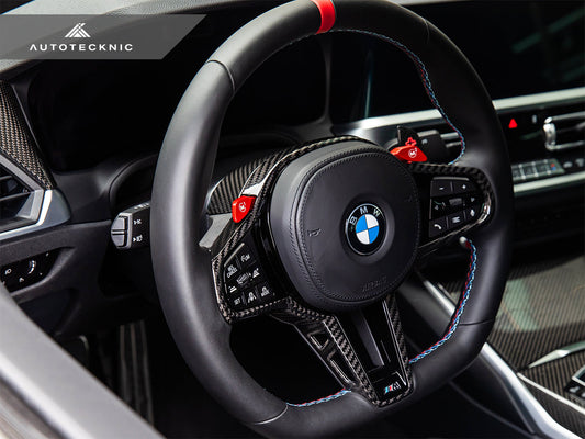 AutoTecknic Carbon LCI Steering Wheel Top Cover - G8X M2/ M3/ M4