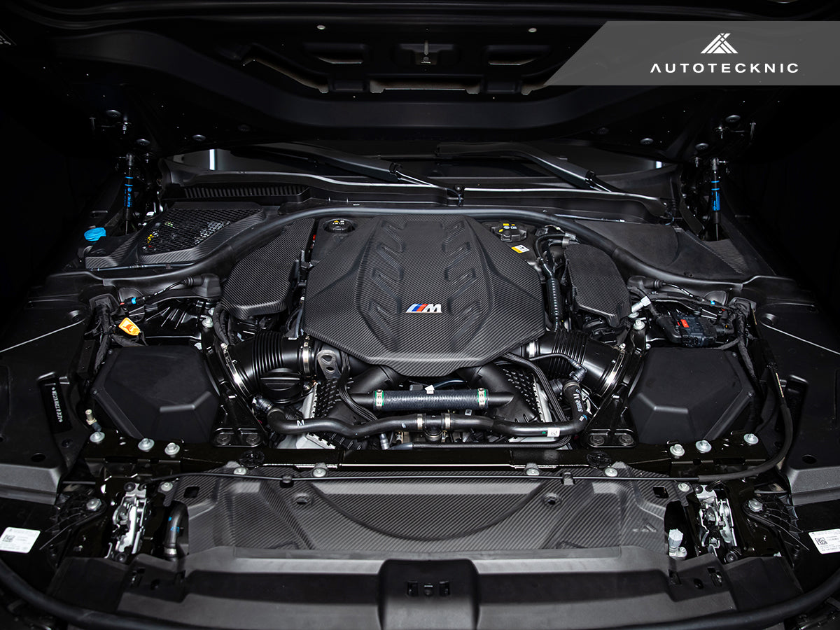 AutoTecknic Dry Carbon Fiber Crosslink Cooling Shroud - G90/ G99 M5 - Graveyard Performance
