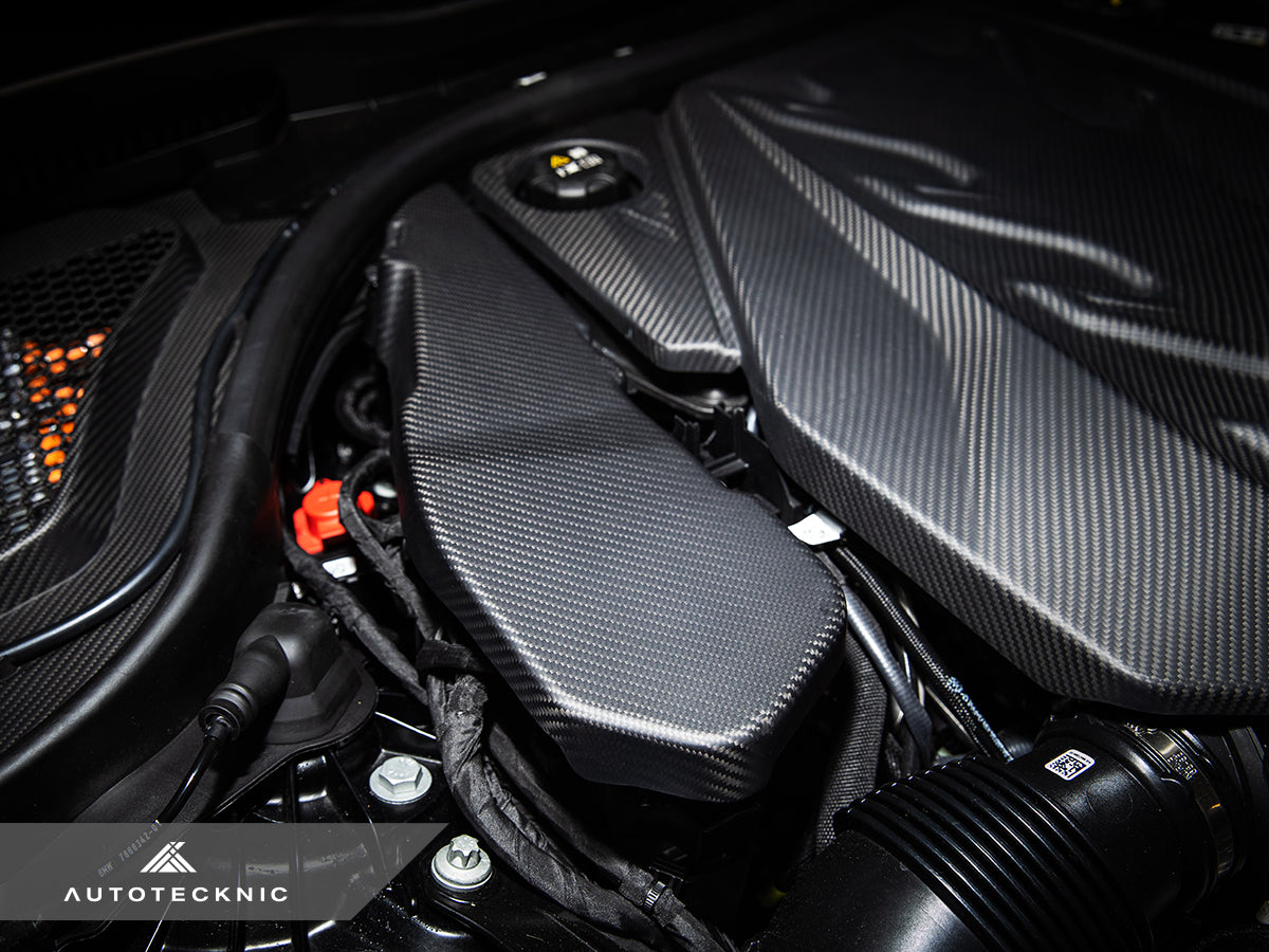 AutoTecknic Pre-Preg Carbon Engine Cover Extension Set - G90/ G99 M5 - Graveyard Performance
