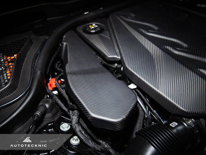 AutoTecknic Pre-Preg Carbon Engine Cover Extension Set - G90/ G99 M5 - Graveyard Performance
