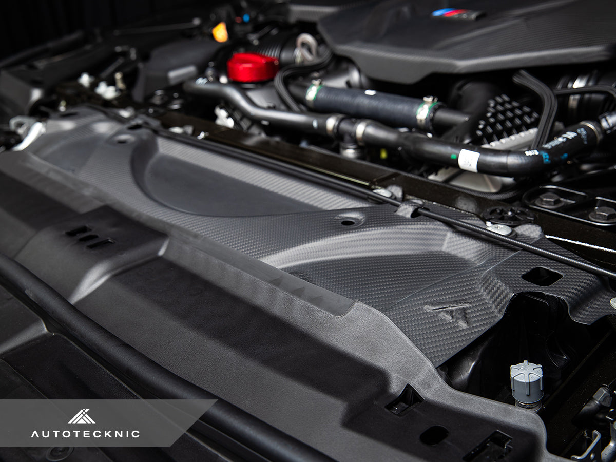 AutoTecknic Dry Carbon Fiber Crosslink Cooling Shroud - G90/ G99 M5 - Graveyard Performance