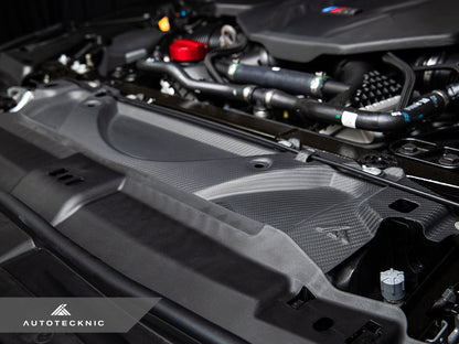 AutoTecknic Dry Carbon Fiber Crosslink Cooling Shroud - G90/ G99 M5 - Graveyard Performance