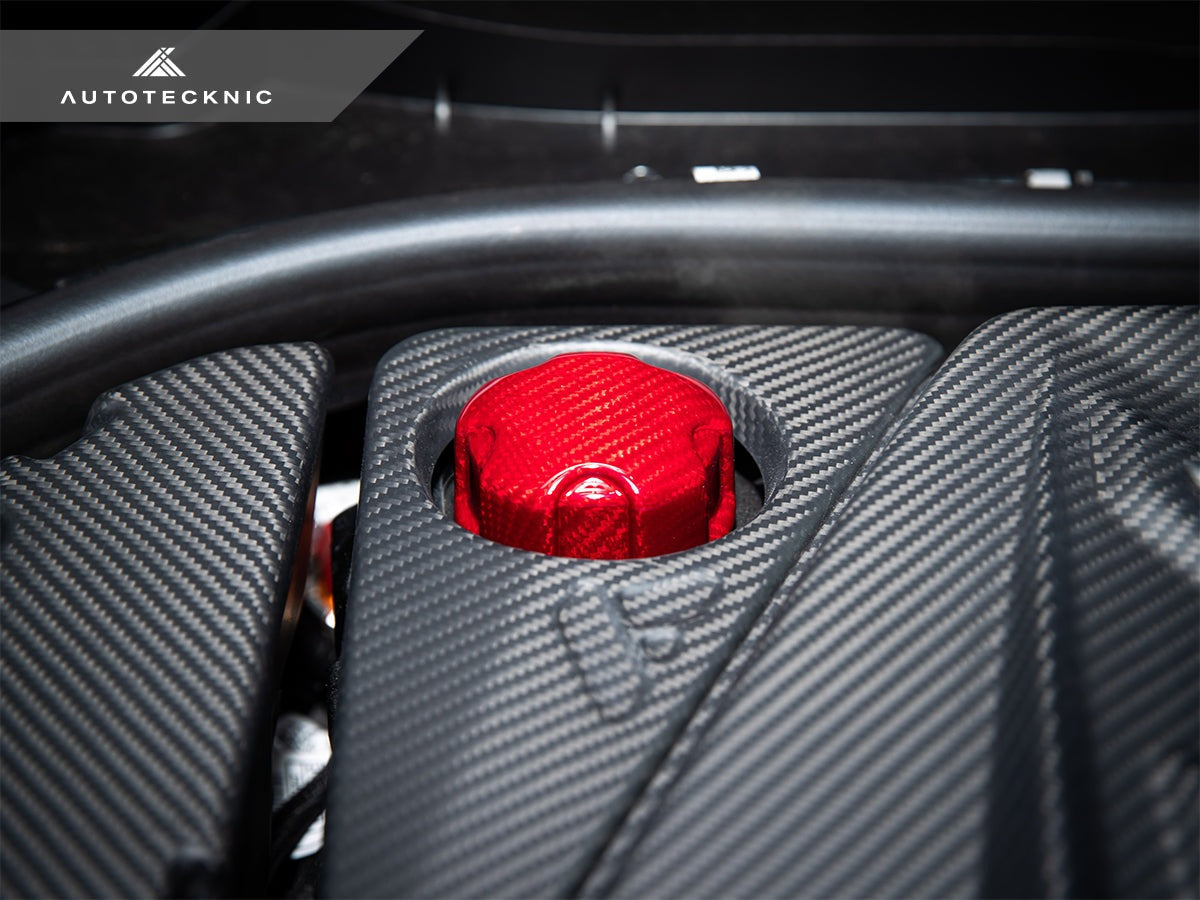 AutoTecknic Dry Carbon Charge Cooler Tank Cap Cover - F85 X5M | F86 X6M - Graveyard Performance