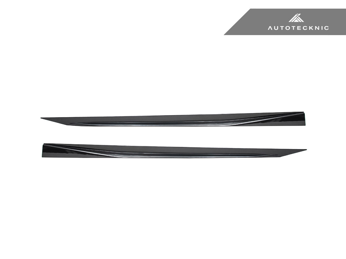 AutoTecknic Dry Carbon Fiber V2 Side Skirt Extension Set - G90/ G99 M5 - Graveyard Performance