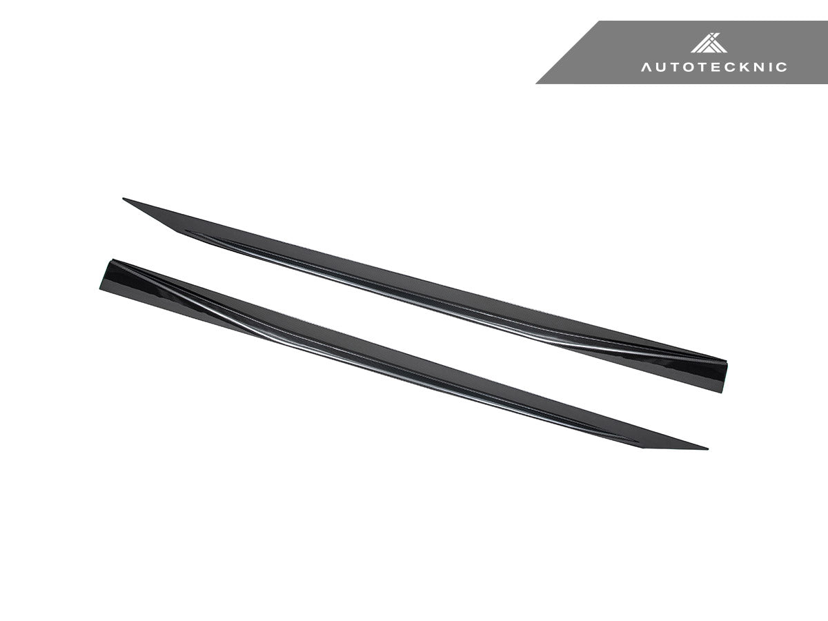 AutoTecknic Dry Carbon Fiber V2 Side Skirt Extension Set - G90/ G99 M5 - Graveyard Performance