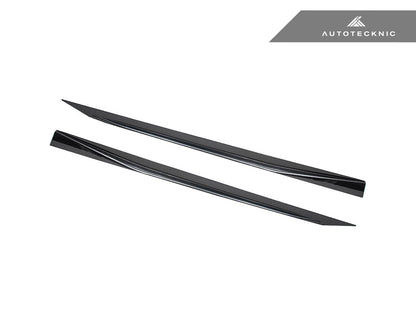 AutoTecknic Dry Carbon Fiber V2 Side Skirt Extension Set - G90/ G99 M5 - Graveyard Performance