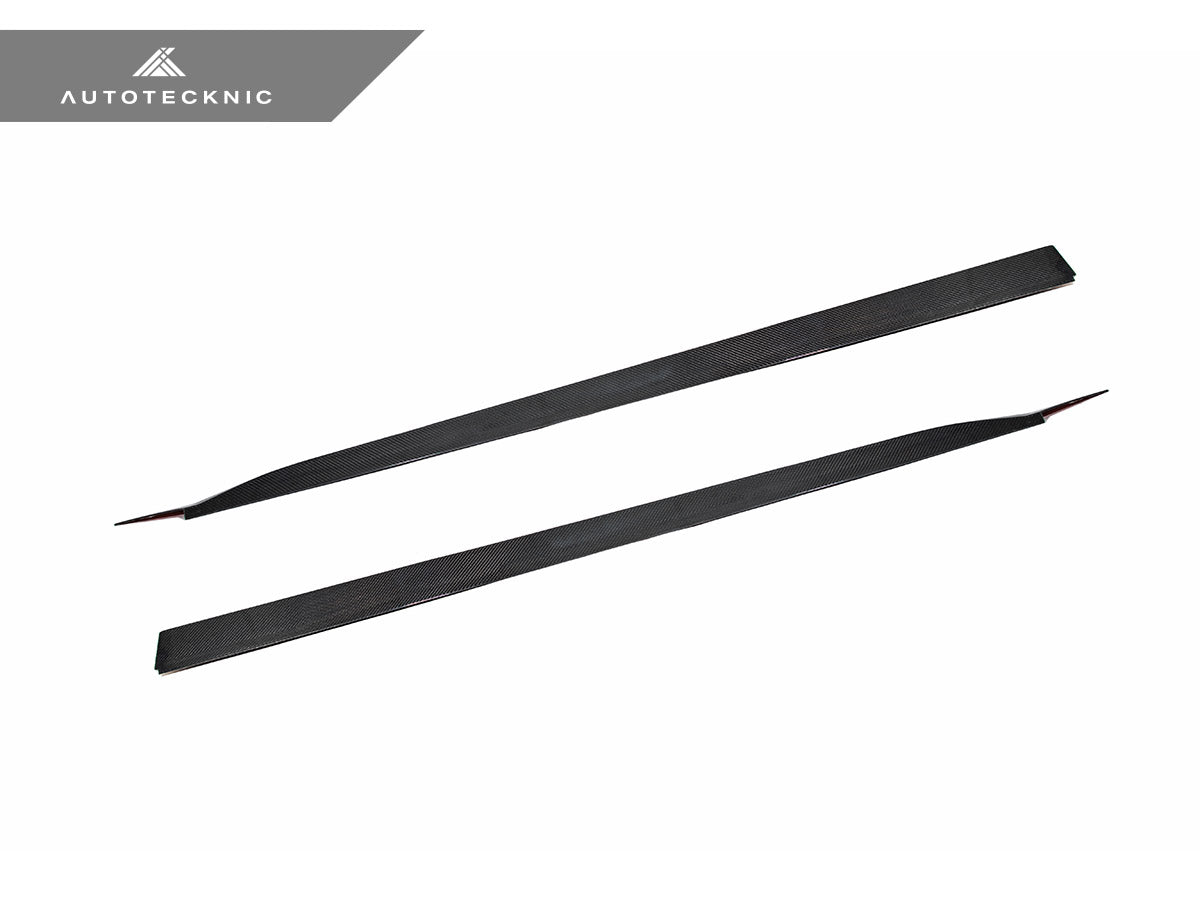AutoTecknic Dry Carbon Fiber V2 Side Skirt Extension Set - G90/ G99 M5 - Graveyard Performance