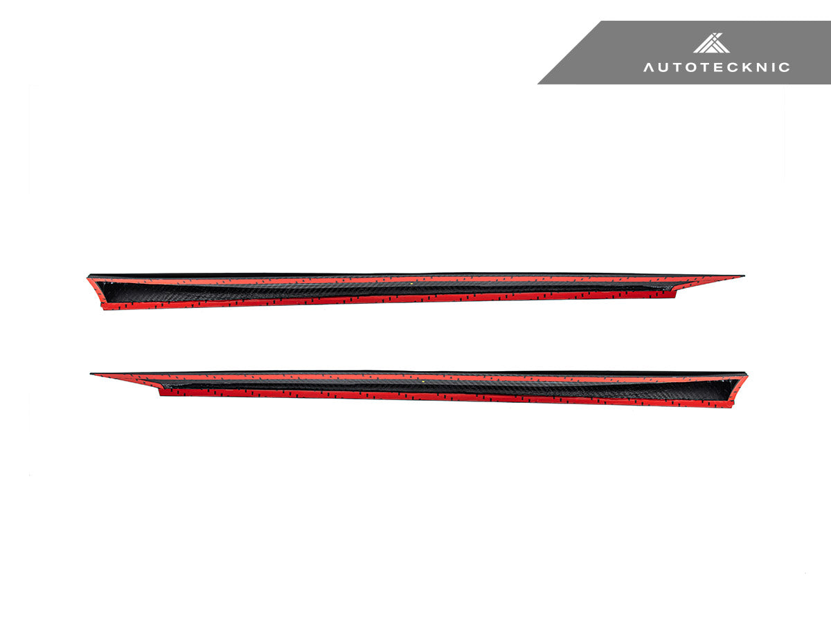 AutoTecknic Dry Carbon Fiber V2 Side Skirt Extension Set - G90/ G99 M5 - Graveyard Performance