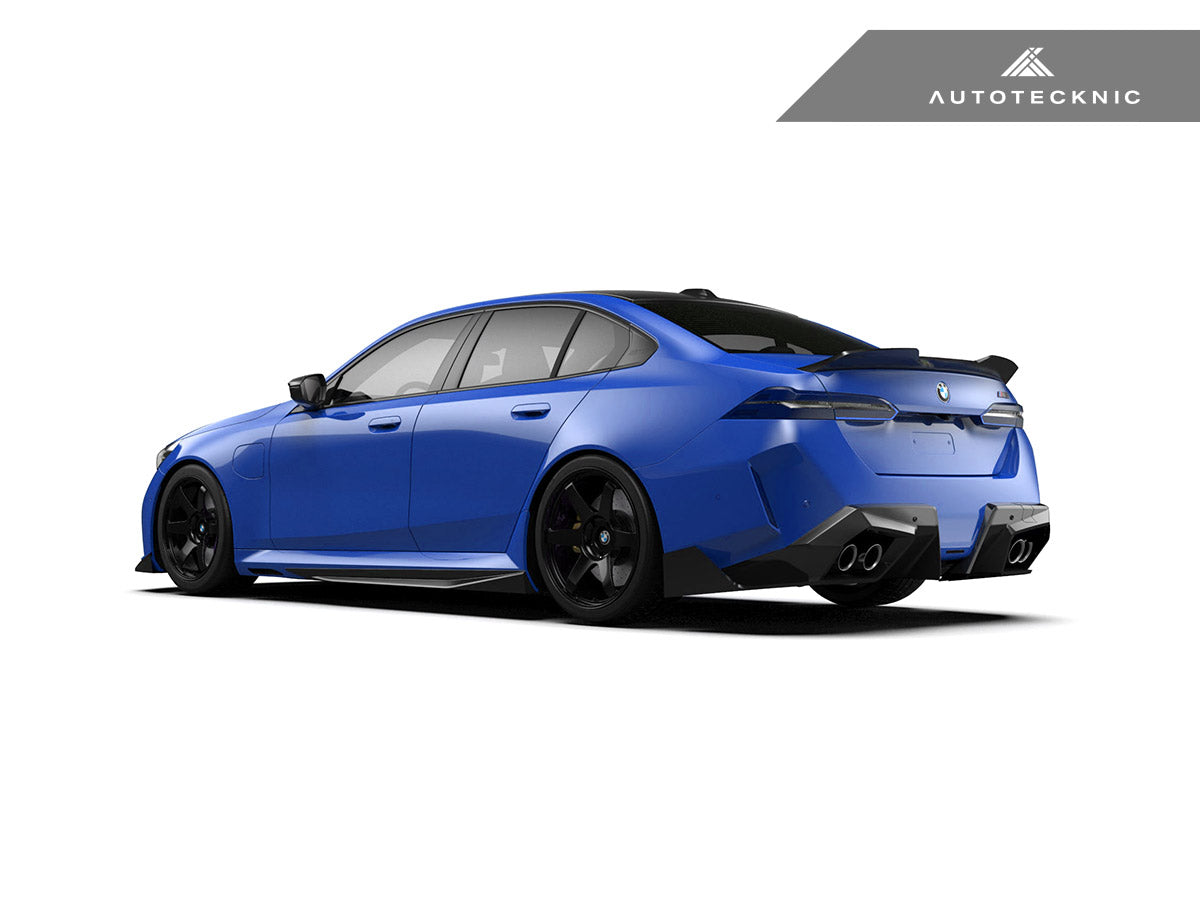 AutoTecknic Dry Carbon Fiber V2 Side Skirt Extension Set - G90/ G99 M5 - Graveyard Performance
