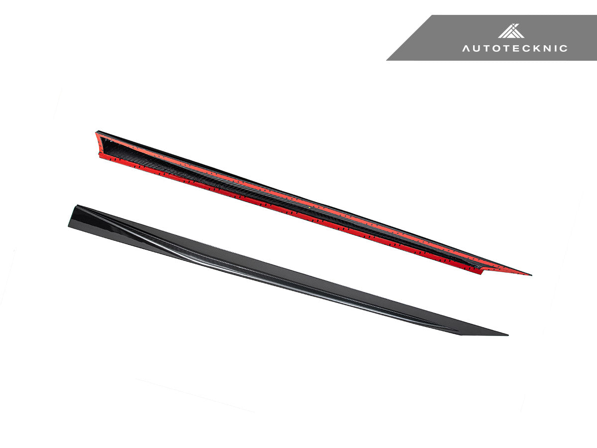 AutoTecknic Dry Carbon Fiber V2 Side Skirt Extension Set - G90/ G99 M5 - Graveyard Performance