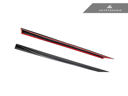 AutoTecknic Dry Carbon Fiber V2 Side Skirt Extension Set - G90/ G99 M5 - Graveyard Performance