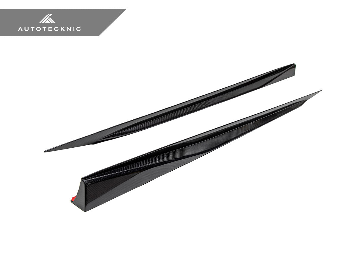 AutoTecknic Dry Carbon Fiber V2 Side Skirt Extension Set - G90/ G99 M5 - Graveyard Performance
