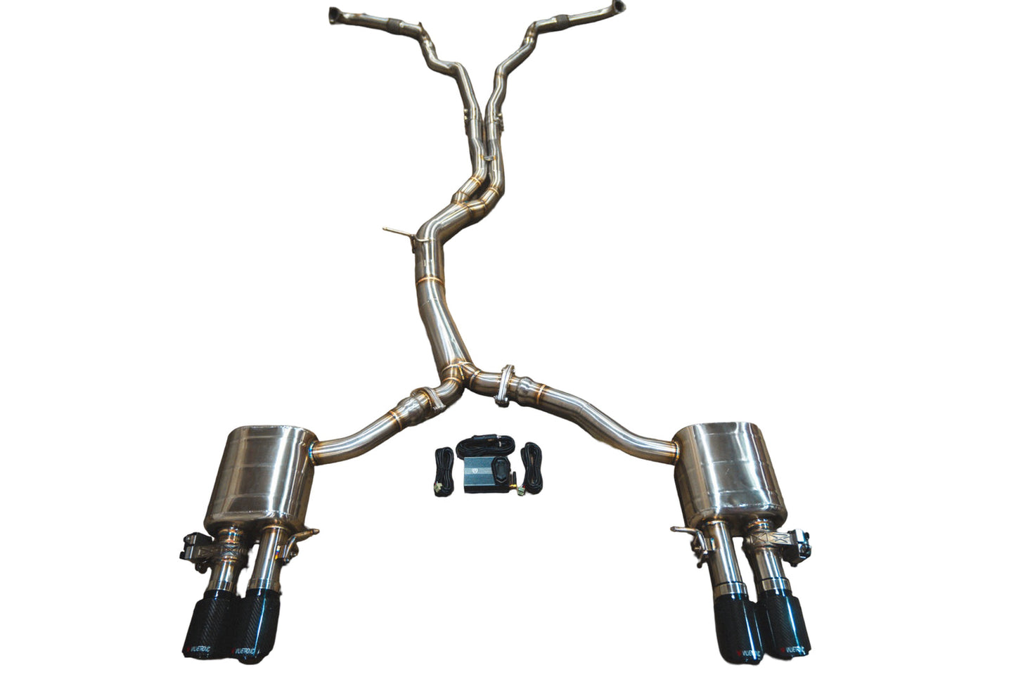 2018-2024 Audi B9 S4,S5 3.0L Catback T304 Stainless Steel Forged Carbon 3.5 Inch Outlet Tips Valvetronic Designs