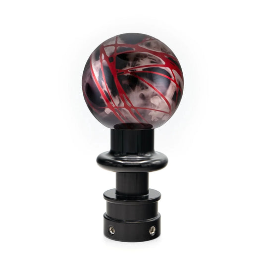 Billetworkz Automatic Shifter - Black Smoke w/ Red Splash - Fits Subaru CVT: Forester (2019-2024) - Graveyard Performance