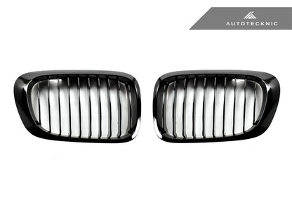 AutoTecknic Gloss Black Front Grille Set - E46 3-Series Coupe Pre-Facelift | M3 - Graveyard Performance