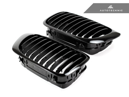 AutoTecknic Gloss Black Front Grille Set - E46 3-Series Coupe Pre-Facelift | M3 - Graveyard Performance