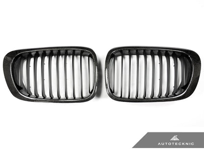 AutoTecknic Carbon Fiber Front Grille Set - E46 3-Series Coupe Pre-Facelift | M3 - Graveyard Performance