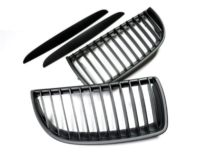 AutoTecknic Stealth Black Front Grille Set - E90 Sedan / E91 Wagon | 3 Series