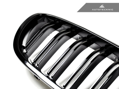 AutoTecknic Dual-Slats Gloss Black Front Grille Set - F10 5-Series | M5