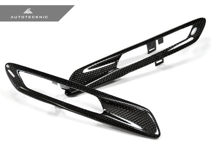 AutoTecknic Replacement Carbon Fiber Fender Light Trims - F10 Sedan / F11 Wagon | 5 Series - Graveyard Performance