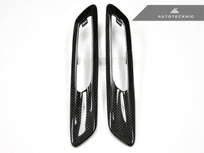 AutoTecknic Replacement Carbon Fiber Fender Light Trims - F10 Sedan / F11 Wagon | 5 Series - Graveyard Performance
