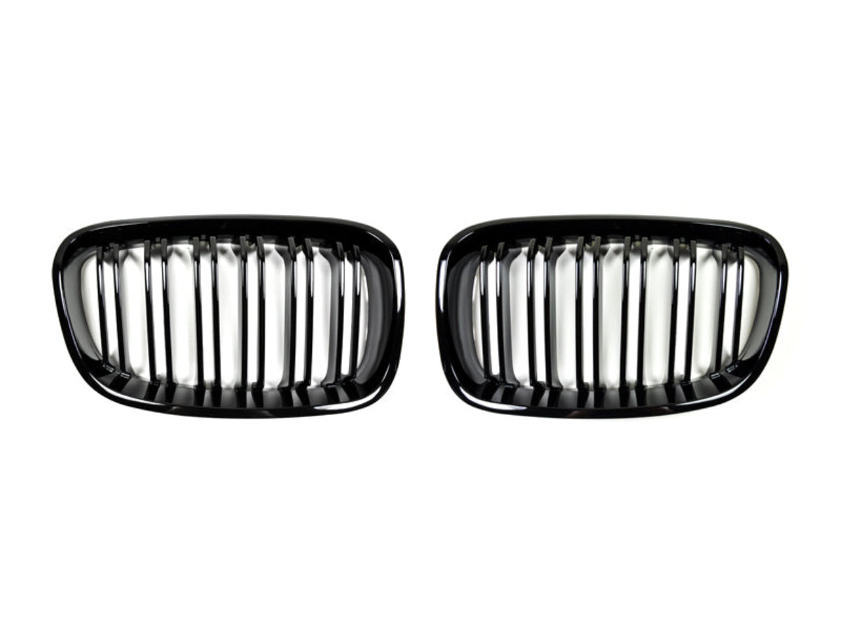 AutoTecknic Dual-Slats Gloss Black Front Grille Set - F20 1-Series - Graveyard Performance