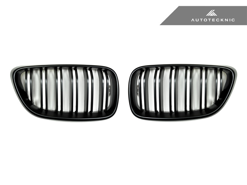 AutoTecknic Dual-Slats Stealth Black Front Grille Set - F87 M2 | F22 2-Series - Graveyard Performance