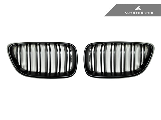 AutoTecknic Dual-Slats Stealth Black Front Grille Set - F87 M2 | F22 2-Series - Graveyard Performance