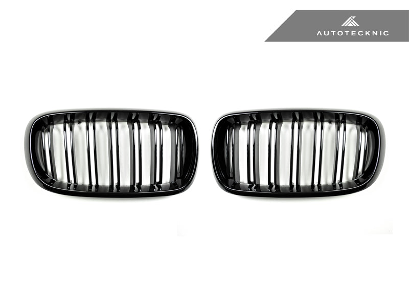 AutoTecknic Dual-Slats Gloss Black Front Grille Set - F15 X5 | F85 X5M & F16 X6 | F86 X6M - Graveyard Performance