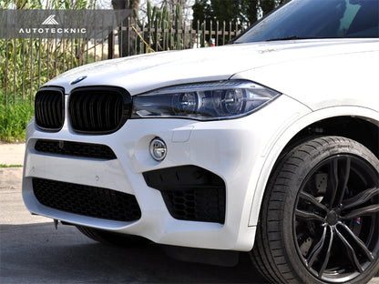 AutoTecknic Dual-Slats Gloss Black Front Grille Set - F15 X5 | F85 X5M & F16 X6 | F86 X6M - Graveyard Performance