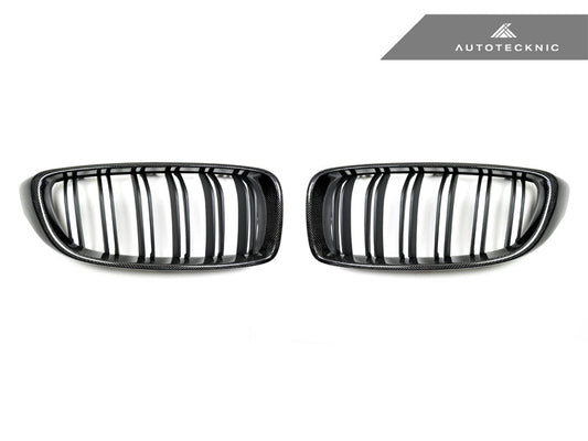 AutoTecknic Carbon Fiber Dual-Slats Front Grille Set - F32/ F36 4-Series | F80 M3 | F82 M4