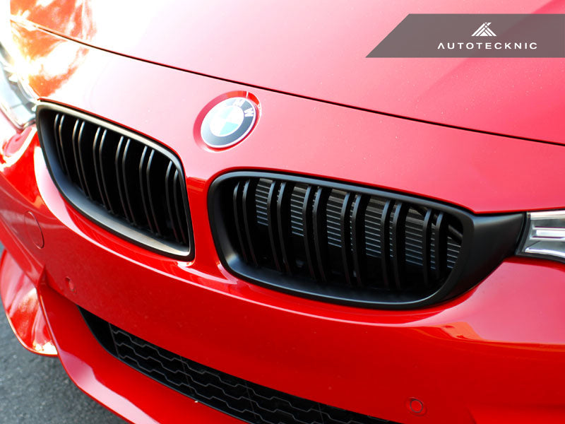 AutoTecknic Dual-Slats Stealth Black Front Grille Set - F32/ F36 4-Series | F80 M3 | F82 M4 - Graveyard Performance