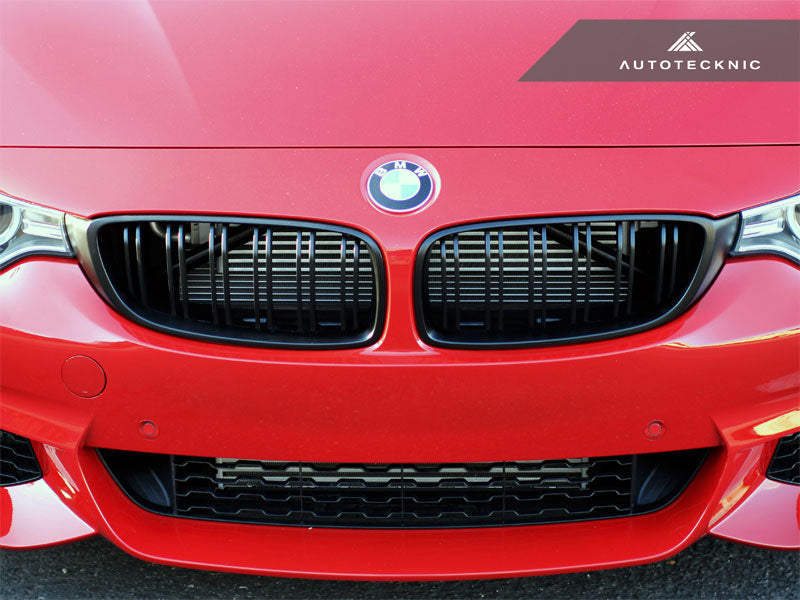 AutoTecknic Dual-Slats Stealth Black Front Grille Set - F32/ F36 4-Series | F80 M3 | F82 M4 - Graveyard Performance
