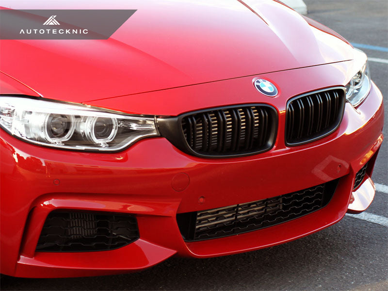 AutoTecknic Dual-Slats Stealth Black Front Grille Set - F32/ F36 4-Series | F80 M3 | F82 M4 - Graveyard Performance