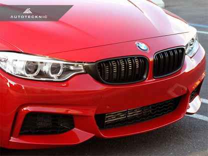 AutoTecknic Dual-Slats Stealth Black Front Grille Set - F32/ F36 4-Series | F80 M3 | F82 M4 - Graveyard Performance