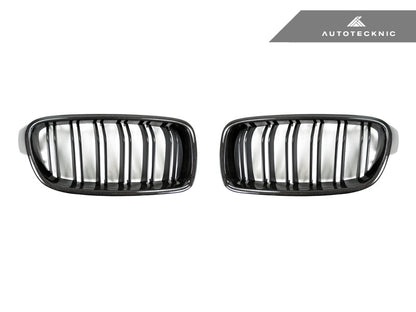 AutoTecknic Dual-Slats Carbon Front Grille Set - F30 3-Series Sedan | F31 3-Series Wagon - Graveyard Performance